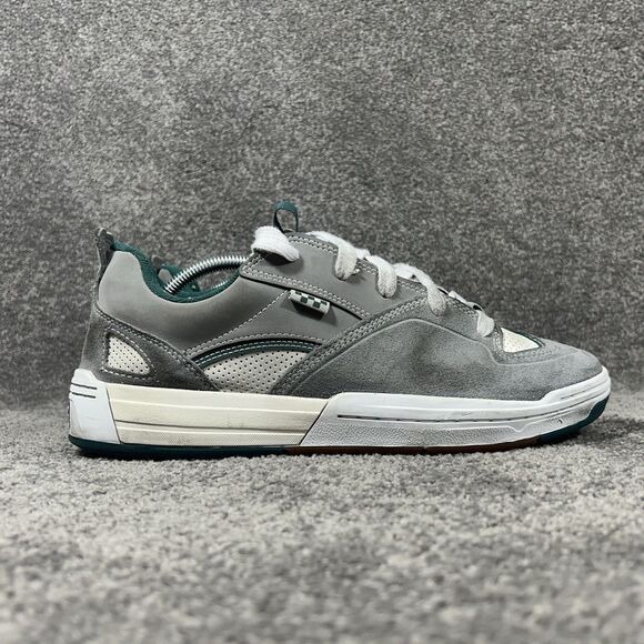 Vans Skate Mixxa Men’s Size 12 Gray Green Suede Low Top Chunky Skate Shoes Used